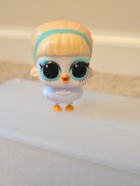 Mini Doll Chick Figure in Light Purple and Blonde